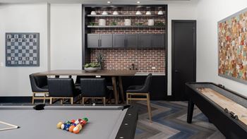 Clubhouse with lounge, billiards, game room and conference room